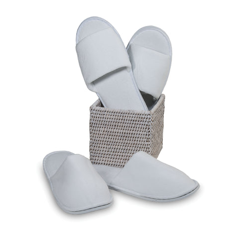 Terry Velour Open Toe Slippers