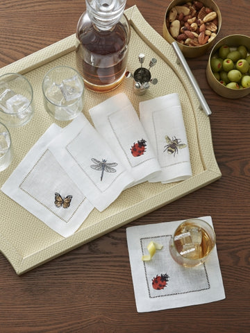 NEW Insetti Cocktail Napkins by Sferra