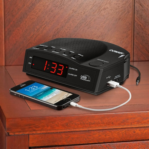Conair™ Alarm Clock Radio with USB Charging Port