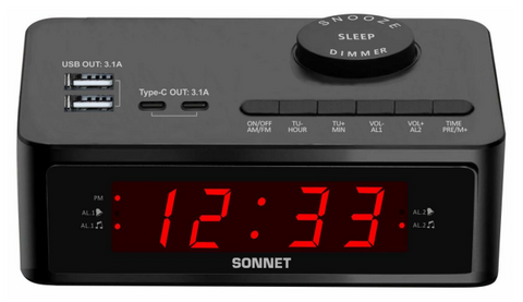 LED Alarm Clock Port Radio