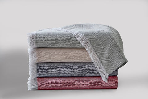 Luxury Herringbone Cotton Blanket
