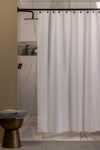23T Waffle Shower Curtain from Recycled Material